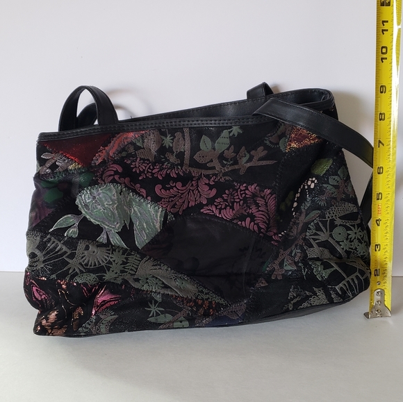 Stefano Collection Purse Handbag Shimmering Black Multicolor Shoulder Bag - Picture 4 of 7